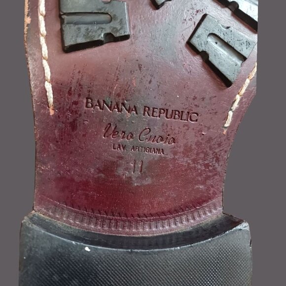 Banana Republic Italian Leather Dress Shoes Oxford blk Size 11 - Picture 13 of 15